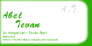 abel tevan business card